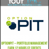 Optionpit – Portfolio Management-Earn 12 Hours CE Credits-imc