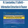 M. Constantino, P. Colletti – Information Extraction in Finance