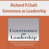 Richard P.Chalt – Governace as Leadership