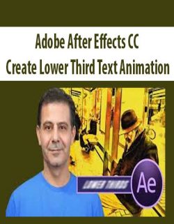 Adobe After Effects CC – Create Lower Third Text Animation