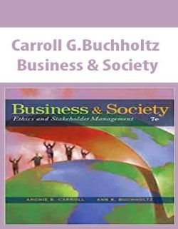 Carroll G.Buchholtz – Business & Society