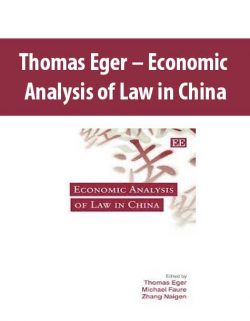 Thomas Eger – Economic Analysis of Law in China