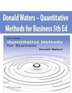 Donald Waters – Quantitative Methods for Business 5th Ed
