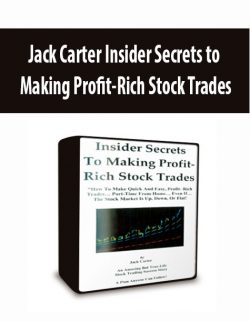 Jack Carter Insider Secrets to Making Profit-Rich Stock Trades - 1 DVD