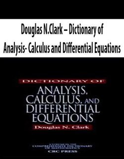 Douglas N.Clark – Dictionary of Analysis- Calculus and Differential Equations