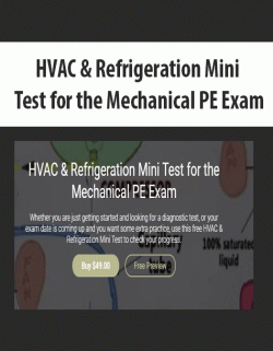 HVAC & Refrigeration Mini Test for the Mechanical PE Exam