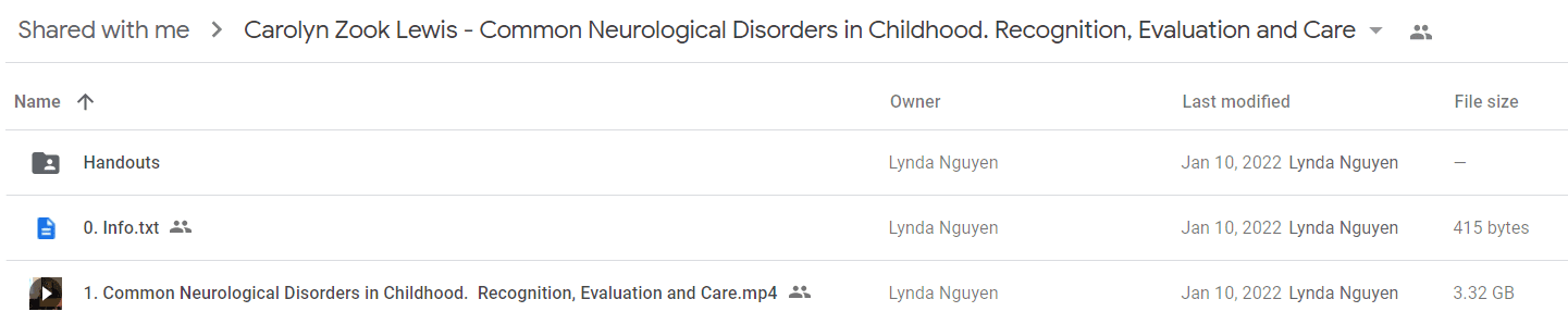 Carolyn Zook Lewis – Common Neurological Disorders in Childhood Recognition, Evaluation and Care2