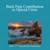 Dan Miulli DO - Back Pain Contribution to Opioid Crisis